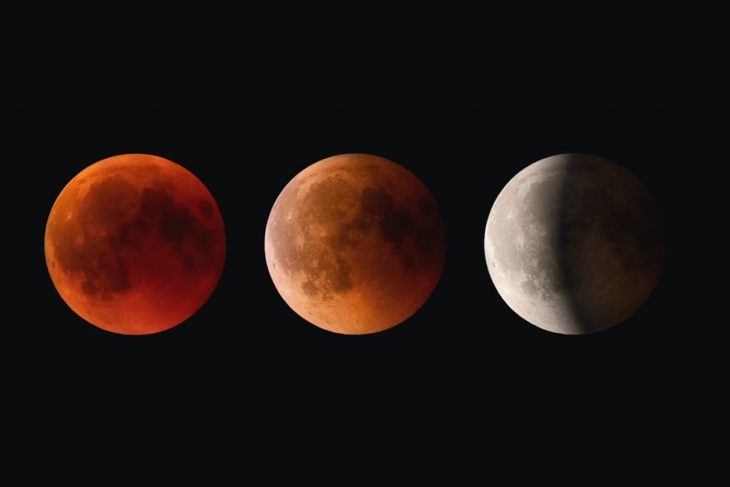 Lunar eclipse red moon