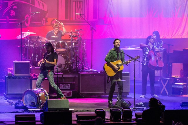 The Avett Brothers at the Pine Knob Music Theatre with the 2026 Outlaw Festival on Saturday, Aug. 22. (Jacob Giampa photo)
