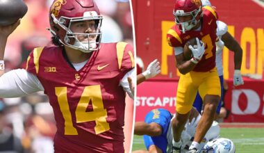 USC football rolls in opening win over San Jose State