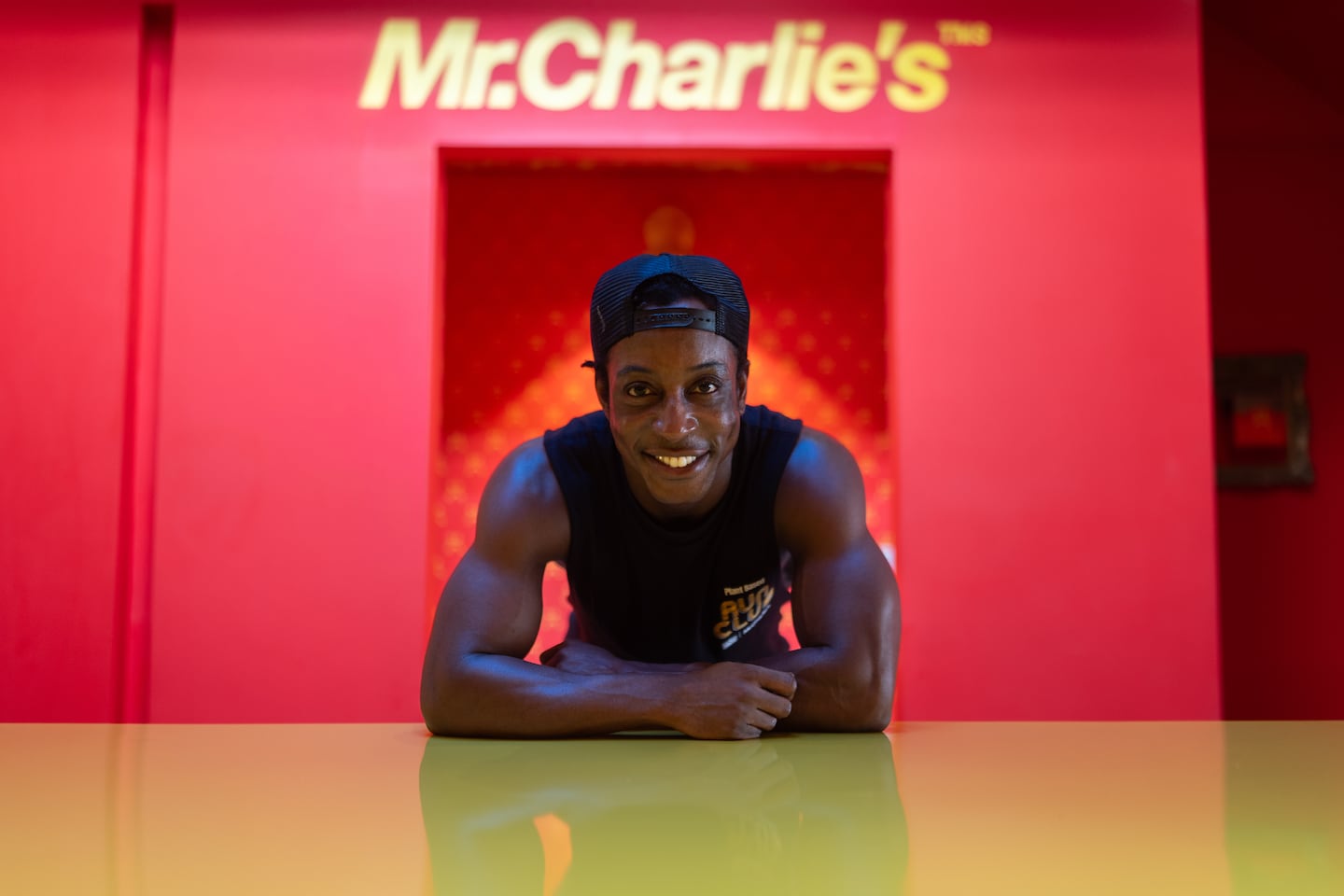 Shaka Smith, a vegan influencer who's politically an independent, poses for a portrait at his fast-food restaurant in Santa Monica, Calif., on Aug. 6, 2026.