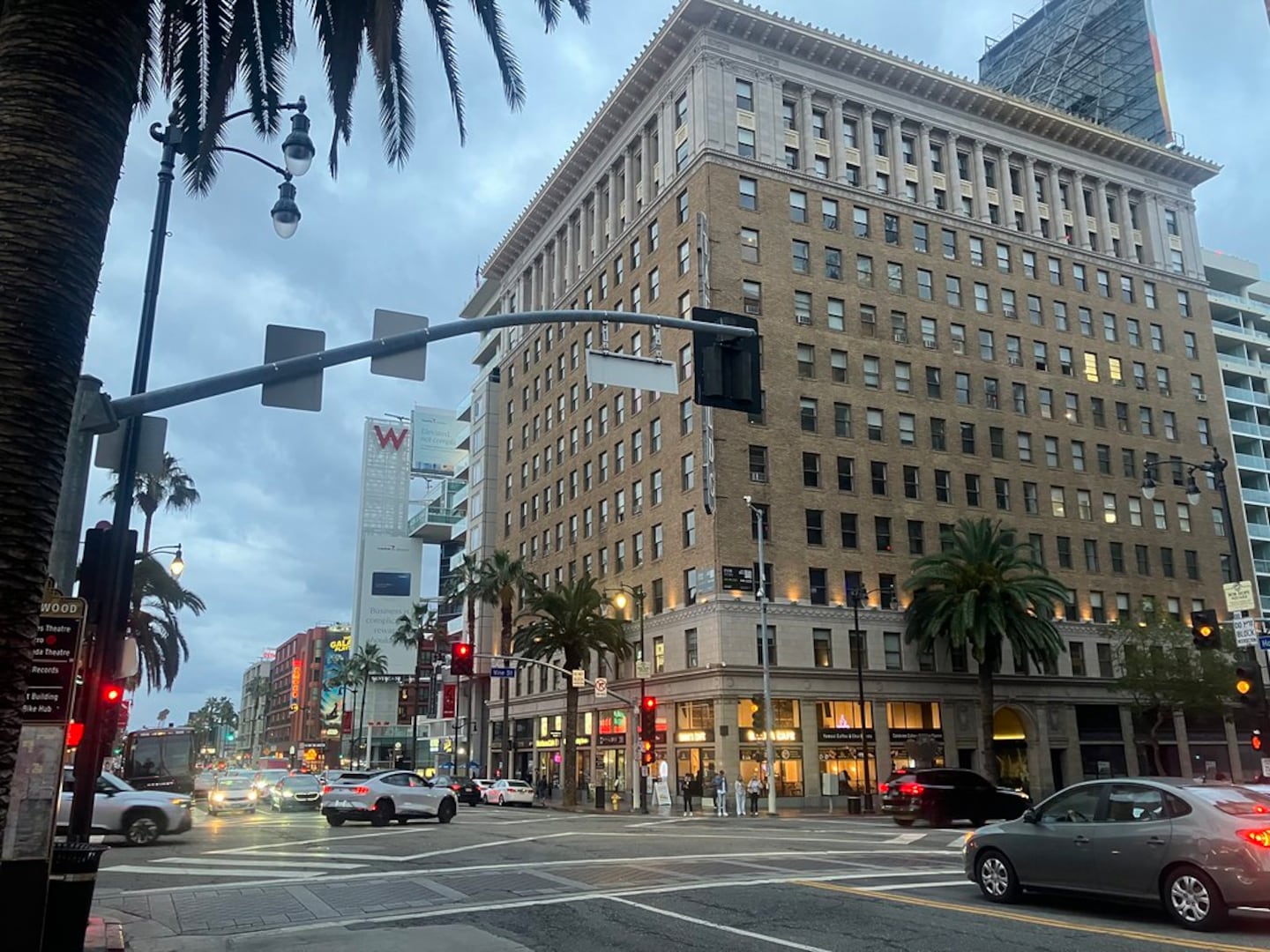 The intersection of Hollywood Boulevard and Vine Street.