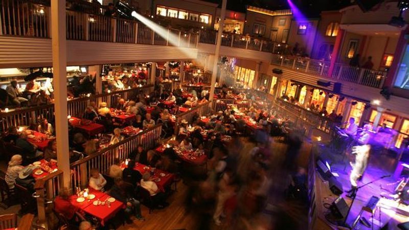 Dancing and dining takes place at the Crystal Palace.