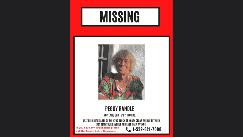 A 76-year-old woman has been reported missing in Fresno. (Photo: Fresno Police Department)