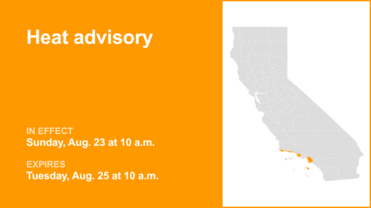 UPDATE: Heat advisory in place for Southern California from Sunday to Tuesday