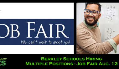 Berkley Schools Hiring Multiple Positions - Job Fair Aug. 12