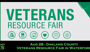 Aug 28 - Oakland County Veterans Resource Fair in Waterford