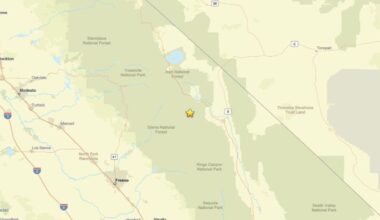 2.1 magnitude earthquake detected near Toms Place, CA on Aug. 26