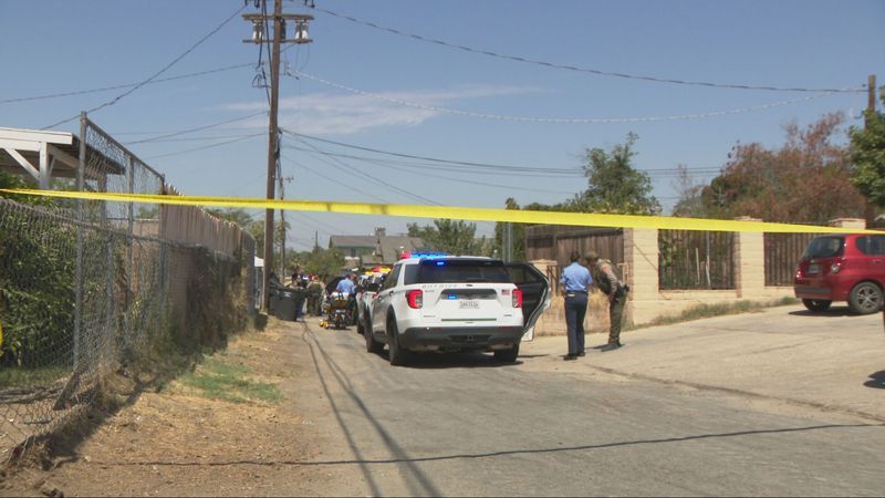 One person was arrested after a report of an assault with a deadly weapon on Knotts Street Thursday morning. PHOTO: KBAK/KBFX
