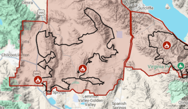 Map: Bug Fire crosses back into California; more evacuations ordered