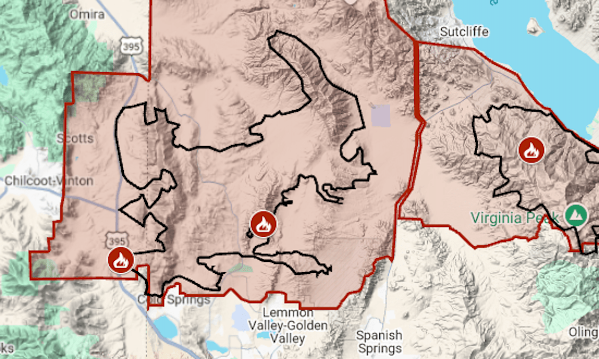 Map: Bug Fire crosses back into California; more evacuations ordered