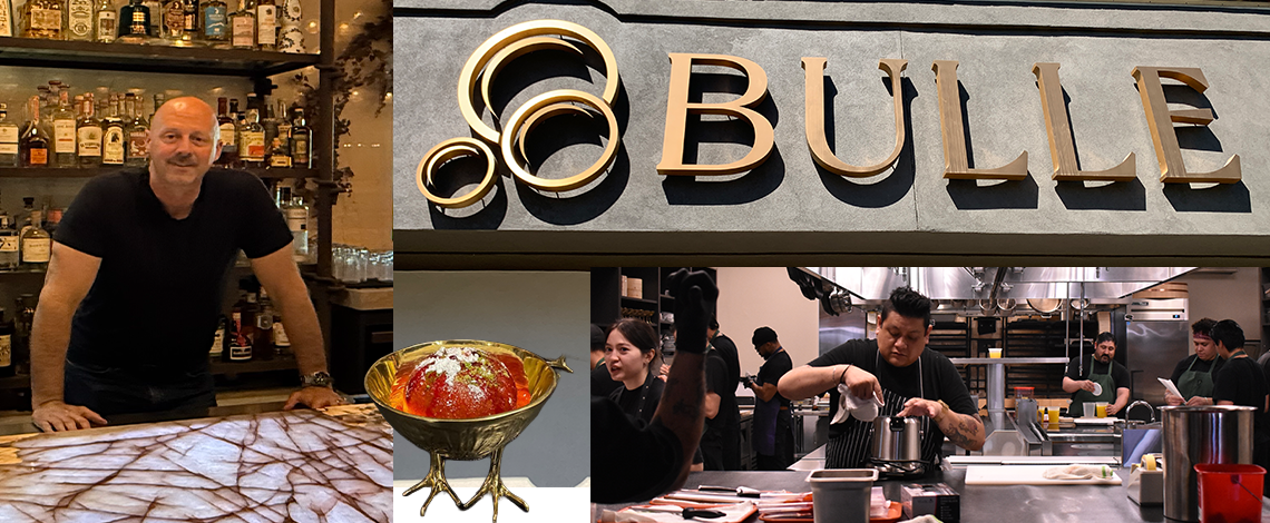 collage of restaurant stuff