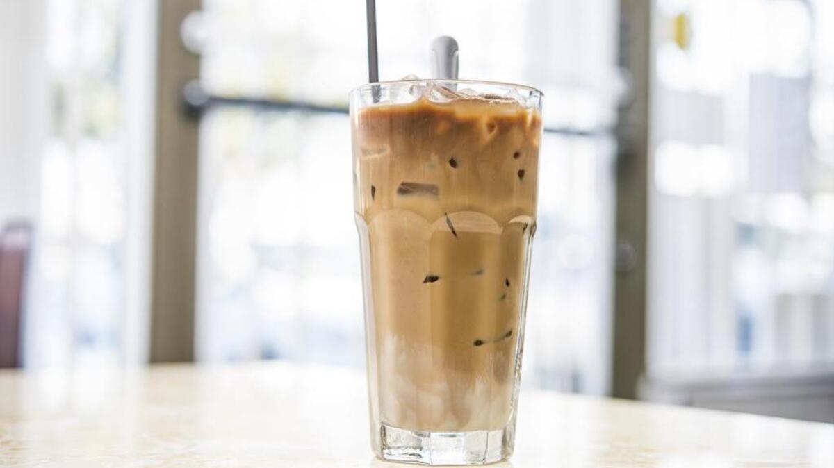 Iced coffee with condensed milk. Iced coffee with condensed milk.