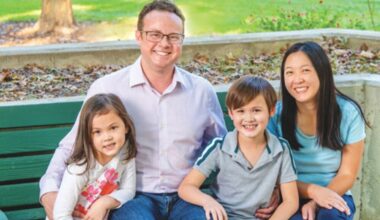 First Vice President of Sacramento City Unified School District Taylor Kayatta and family. Courtesy photo.
