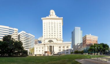 View of downtown Oakland, California and City Hall. iStock photo.