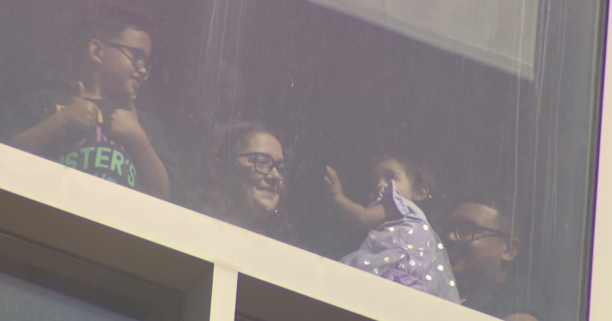 Little girl born without an immune system returns to Los Angeles hospital