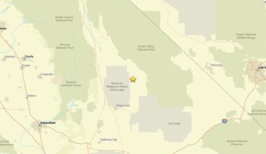 2.1 magnitude earthquake reported near Searles Valley, CA on Aug. 3