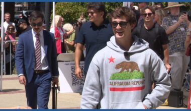 Nick Shirley rallies at California Capitol against new law aimed to protect hospice workers