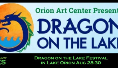 Dragon on the Lake Festival in Lake Orion Aug 28-30