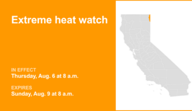 Extreme heat watch issued for Surprise Valley California from Thursday to Sunday