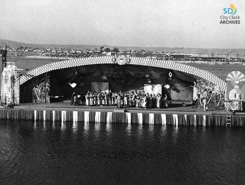When Mission Bay had a floating stage