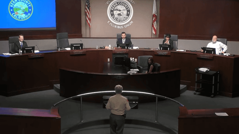 Kern County Sheriff Donny Youngblood announced Tuesday morning that he is retiring in January 2027 after serving over 50 years in law enforcement for Kern County, with 20 years as sheriff. PHOTO: YouTube, Kern County Board of Supervisors