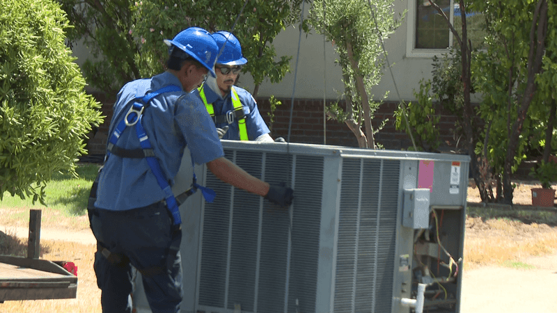 $12K Act of Kindness: Fresno elderly couple gets free AC repair in triple-digit heat. (Photo: FOX26 News Reporter Mayra Franco)