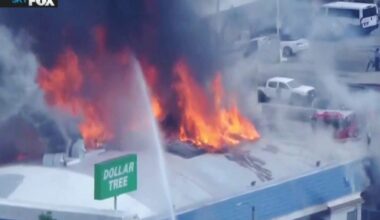 Fire tears through roof of vacant building in Huntington Park