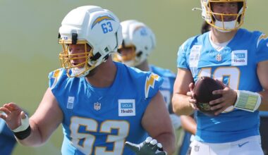 Chargers C Tyler Biadasz carted off with lower-leg injury