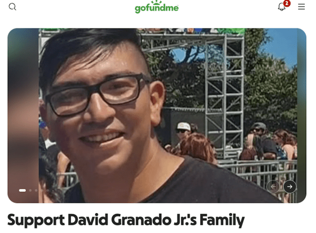 The family of David Granado Jr. has started a GoFundMe account after his death. (Family photo via GoFundMe)