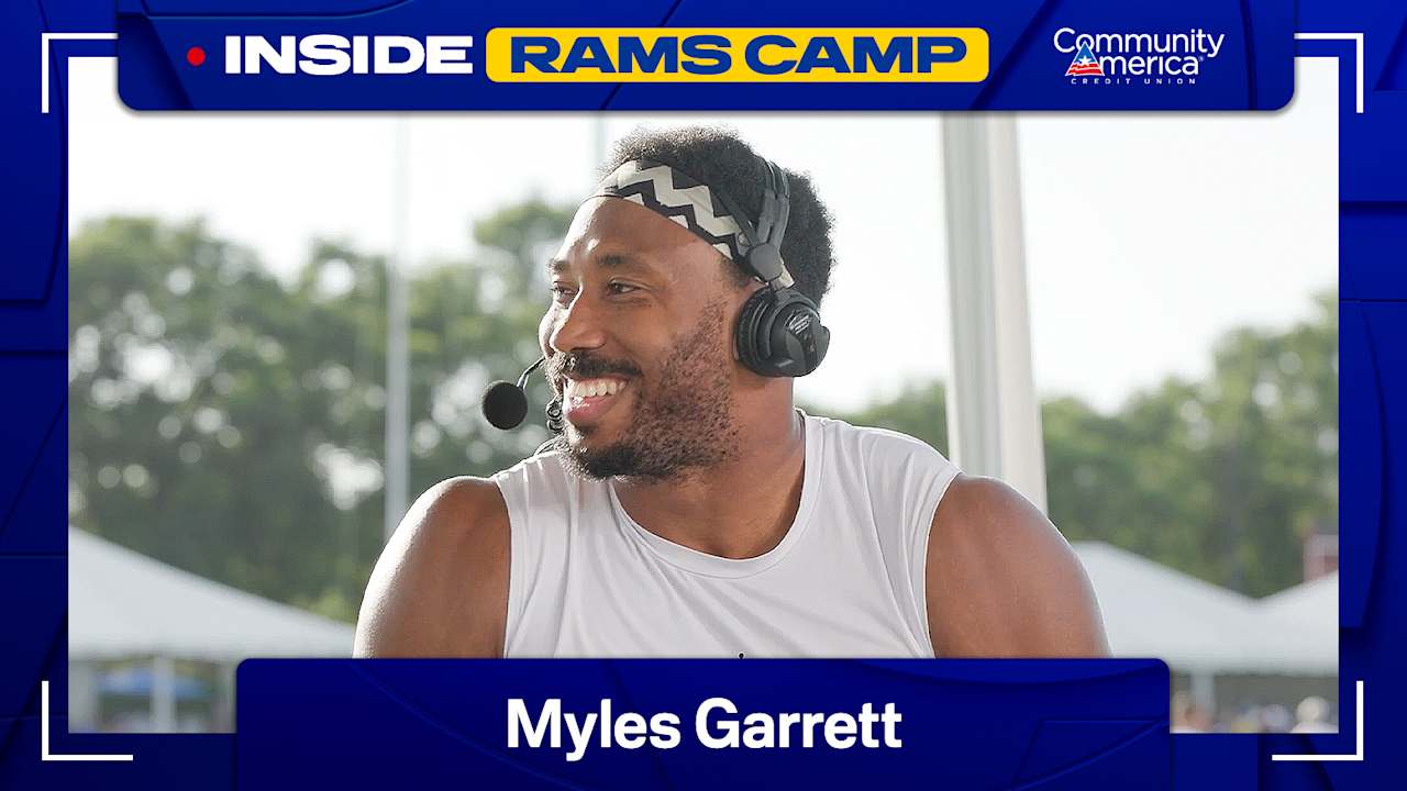 Inside Rams Camp - Los Angeles Rams defensive end Myles Garrett on his first Rams Training Camp, breaking the sack record, goals for the season & more