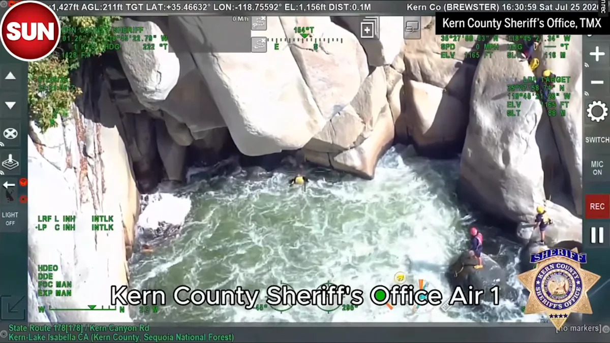 A California Sherrif's Office Works Quickly to Rescue a Woman That Fell Into the Kern River