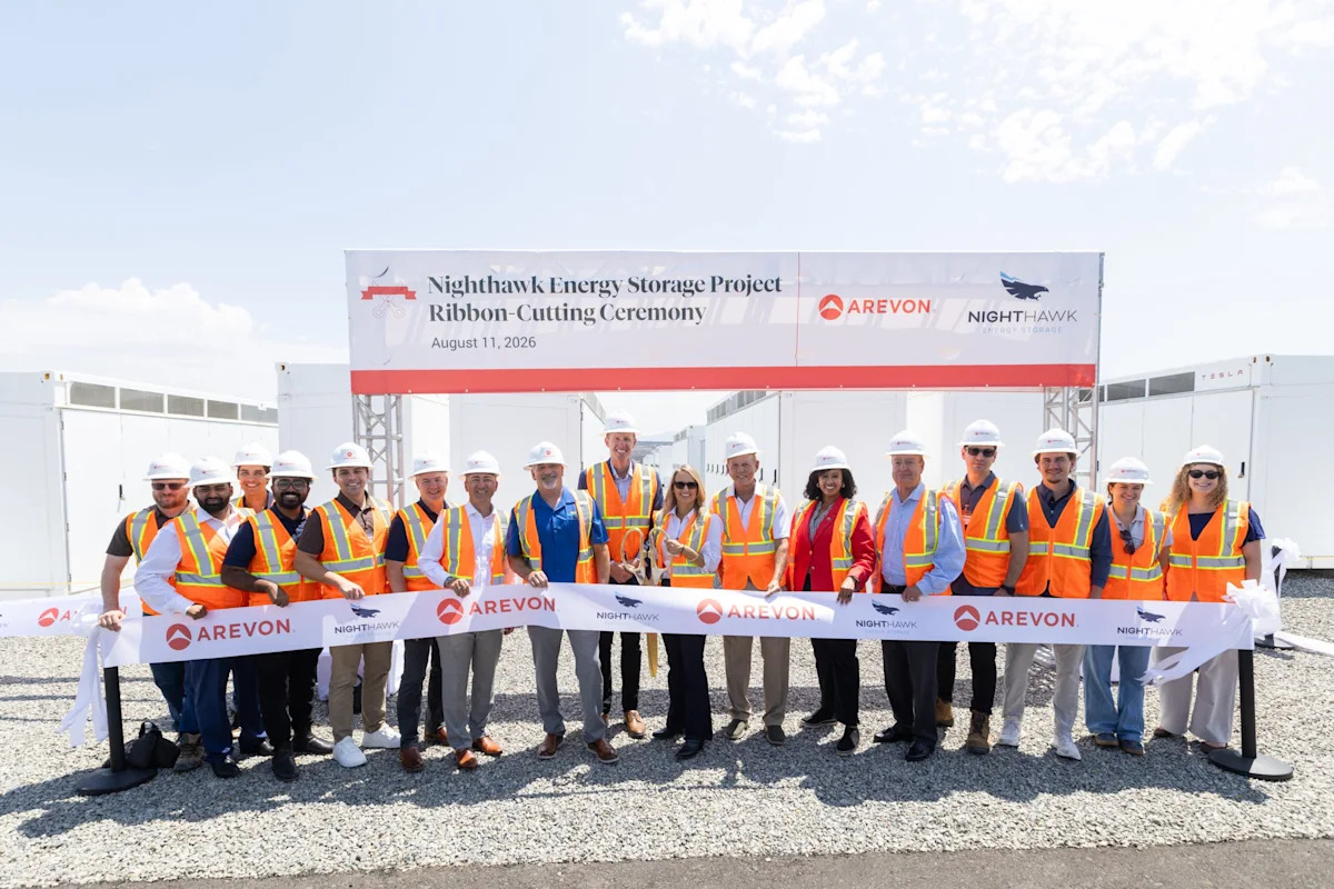 Arevon Brings Nighthawk Energy Storage Project Online in California