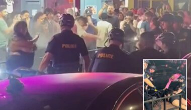 Major California city deploys fleet of cops to battle lawless late-night crowds in notorious party zone