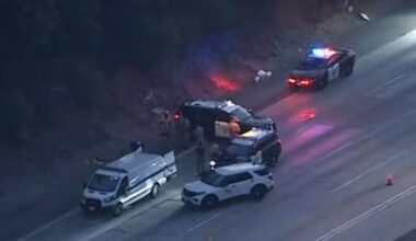 Chaos on major California freeway as pedestrian mowed down leading to mass congestion