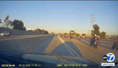 E-bike takeover on 91 Freeway in Long Beach caught on video