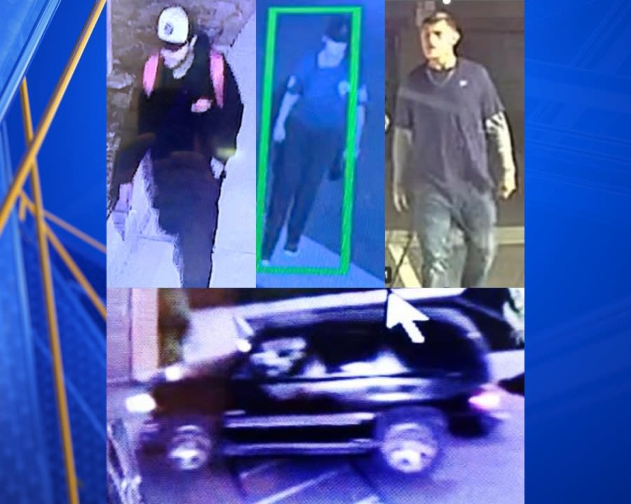 Bakersfield police searching for 3 men who allegedly stole golfing equipment from vehicle