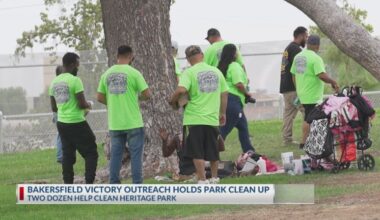 Bakersfield Victory Outreach Band church leads Heritage Park clean up effort
