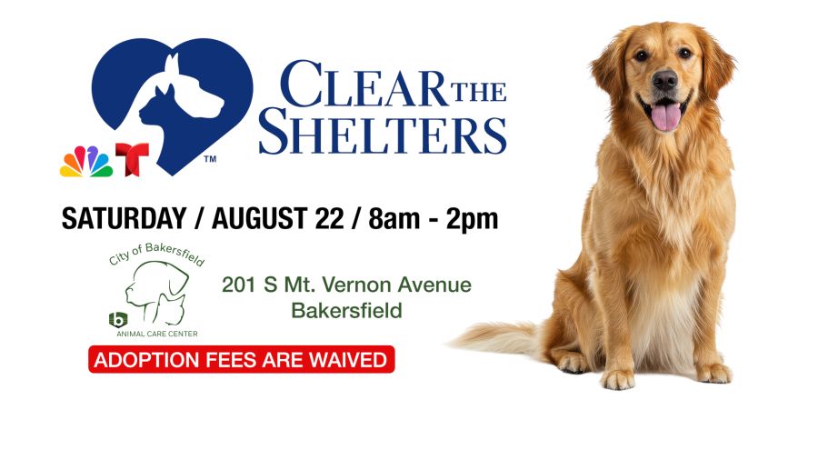 Clear the Shelters event in Bakersfield set for Aug. 22