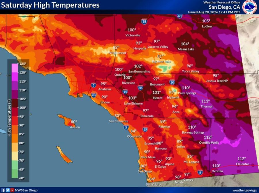 Extreme heat warnings extended in San Diego through Saturday
