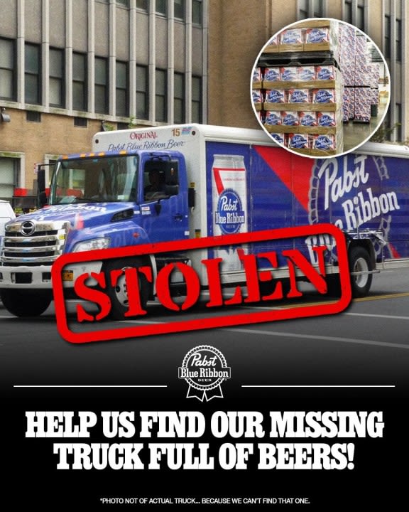40,000 pounds of Pabst Blue Ribbon stolen in massive California beer heist