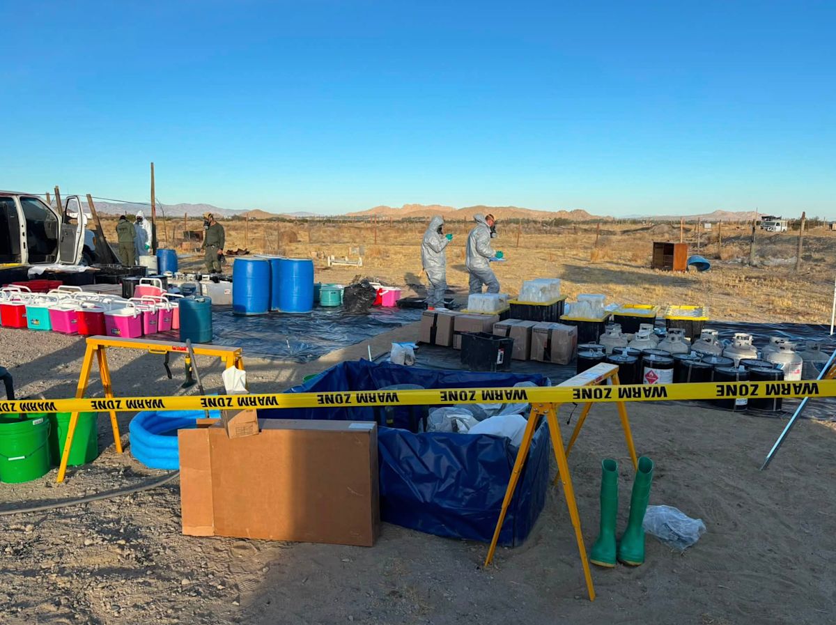 Cartel-Linked Meth Lab Busted In California Desert, 3 Arrested