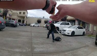 Oakland police release video of fatal shooting involving man armed with homemade spears