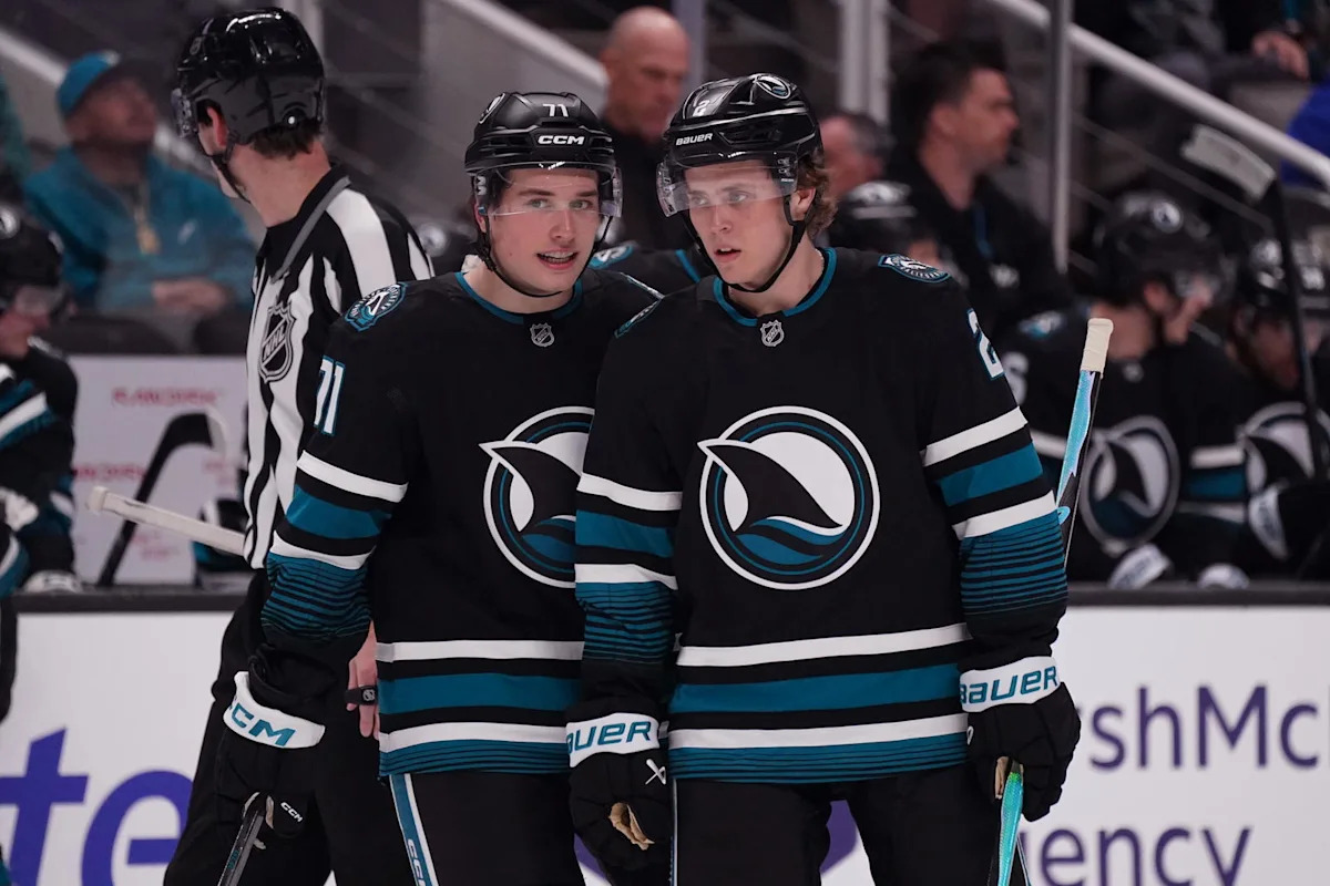 Sharks' Macklin Celebrini, Will Smith Visit the San Francisco Giants