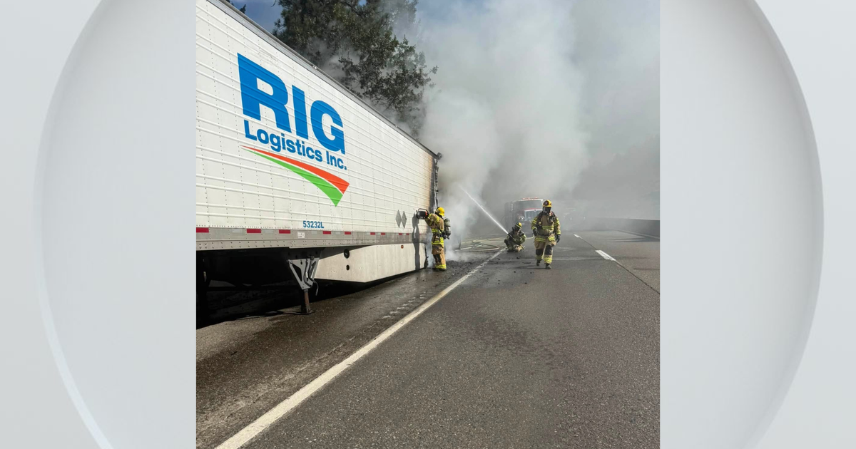 Big rig fire causes 75-gallon diesel spill on westbound I-80 near Colfax