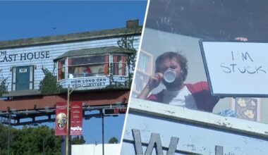 Man living in billboard in West Hollywood to promote Netflix film – NBC Los Angeles