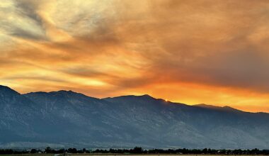 Smoke from California wildfire drifts over Sierra