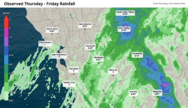 Rare August rains sprinkle Central California and Sierra