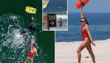LA lifeguards rescue nearly 2,000 swimmers as swells hit beaches