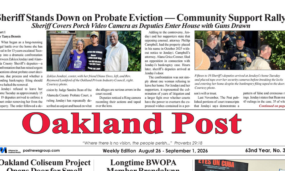 Oakland Post: Week of August 26 – September 1, 2026