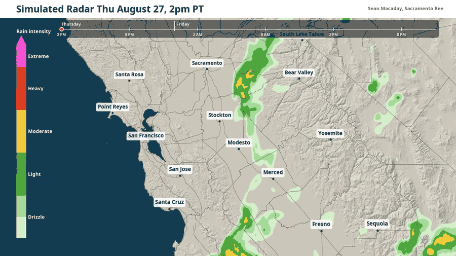 Rain forecast looping gif